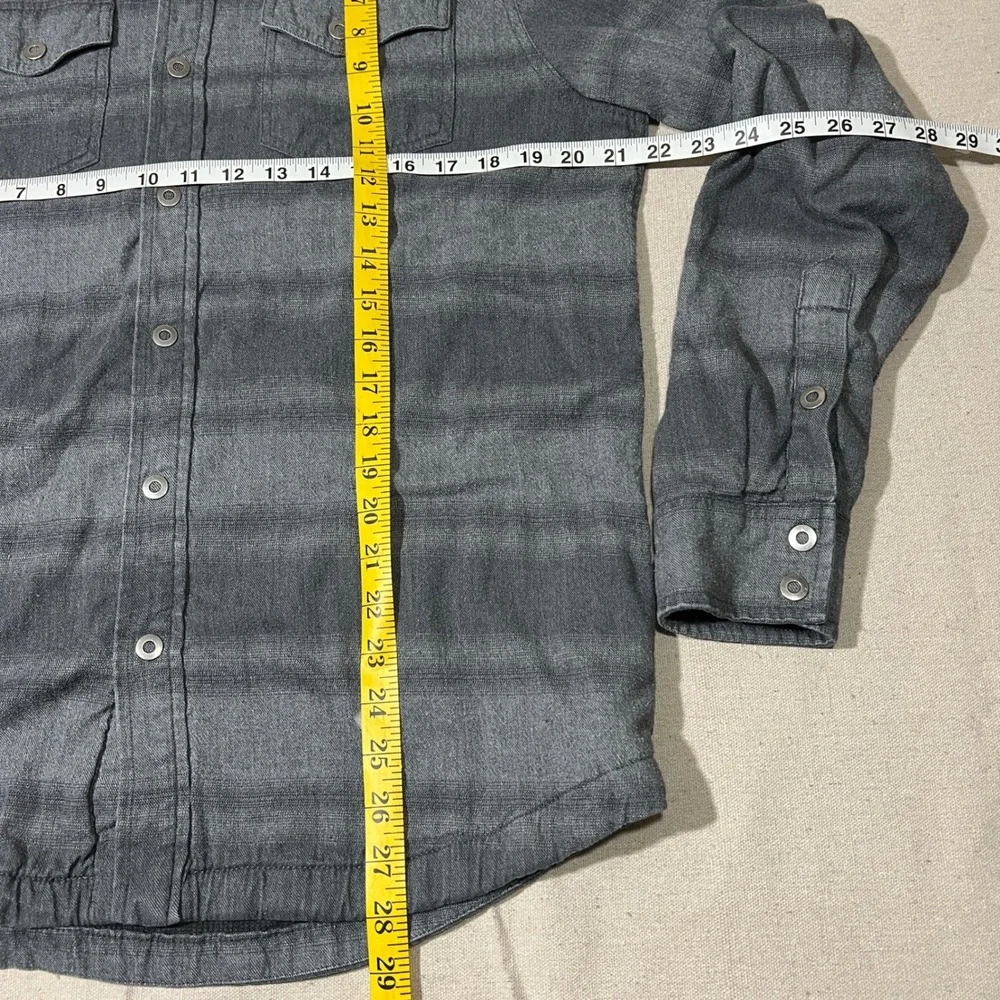 Prana Flannel Button Up‎ Shirt Long Sleeve Lined Thick Warm Thermal Mens Medium